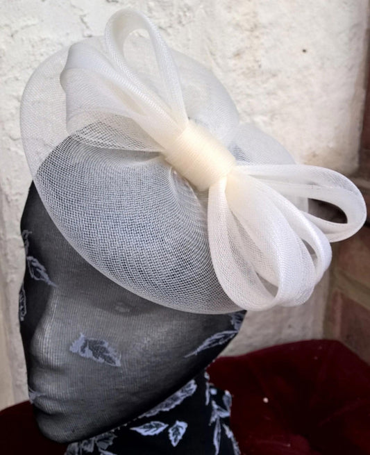 ivory cream fascinator millinery burlesque wedding hat ascot race bridal party