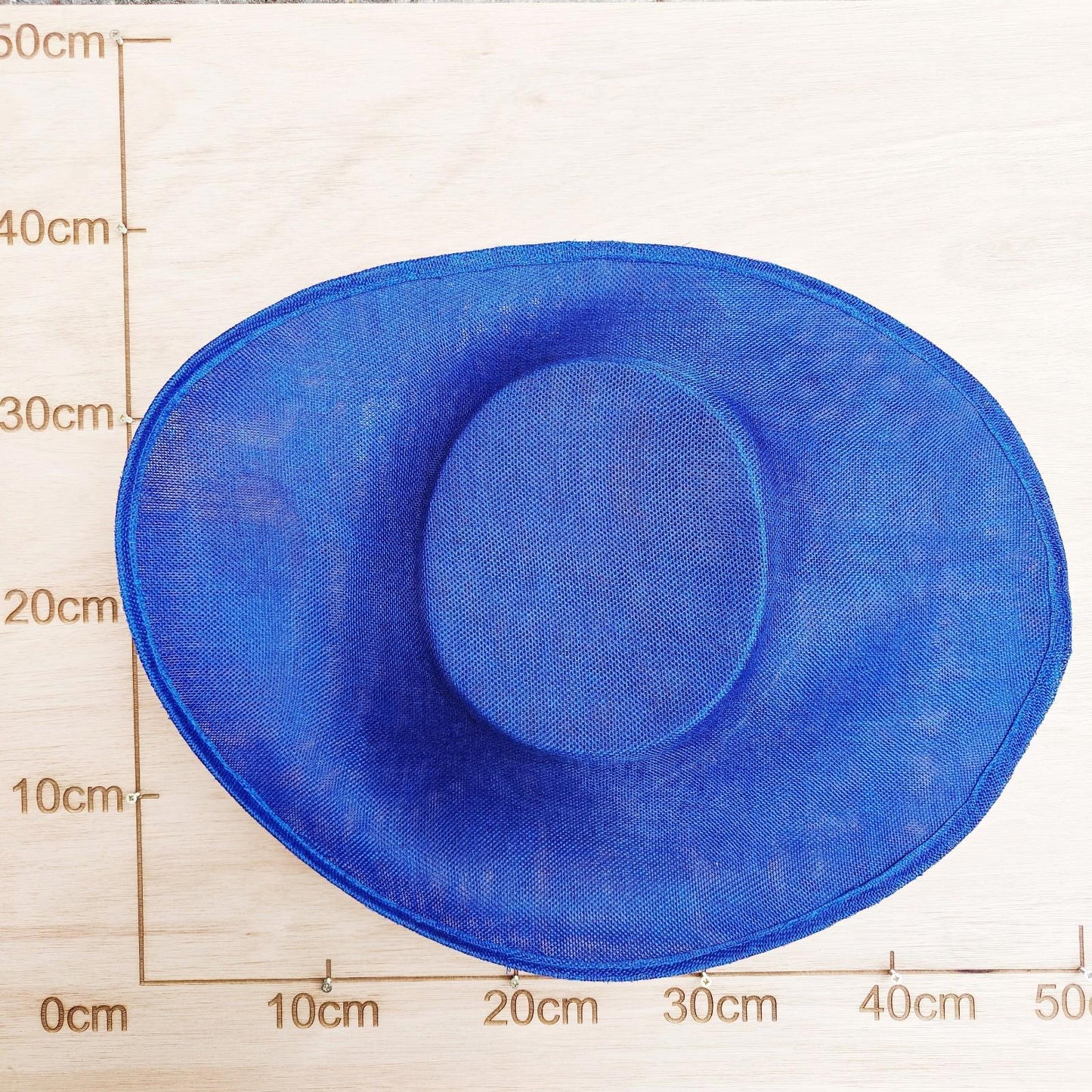 royal blue large wide brim DIY fascinator base wedding hat Kentucky Derby Ascot