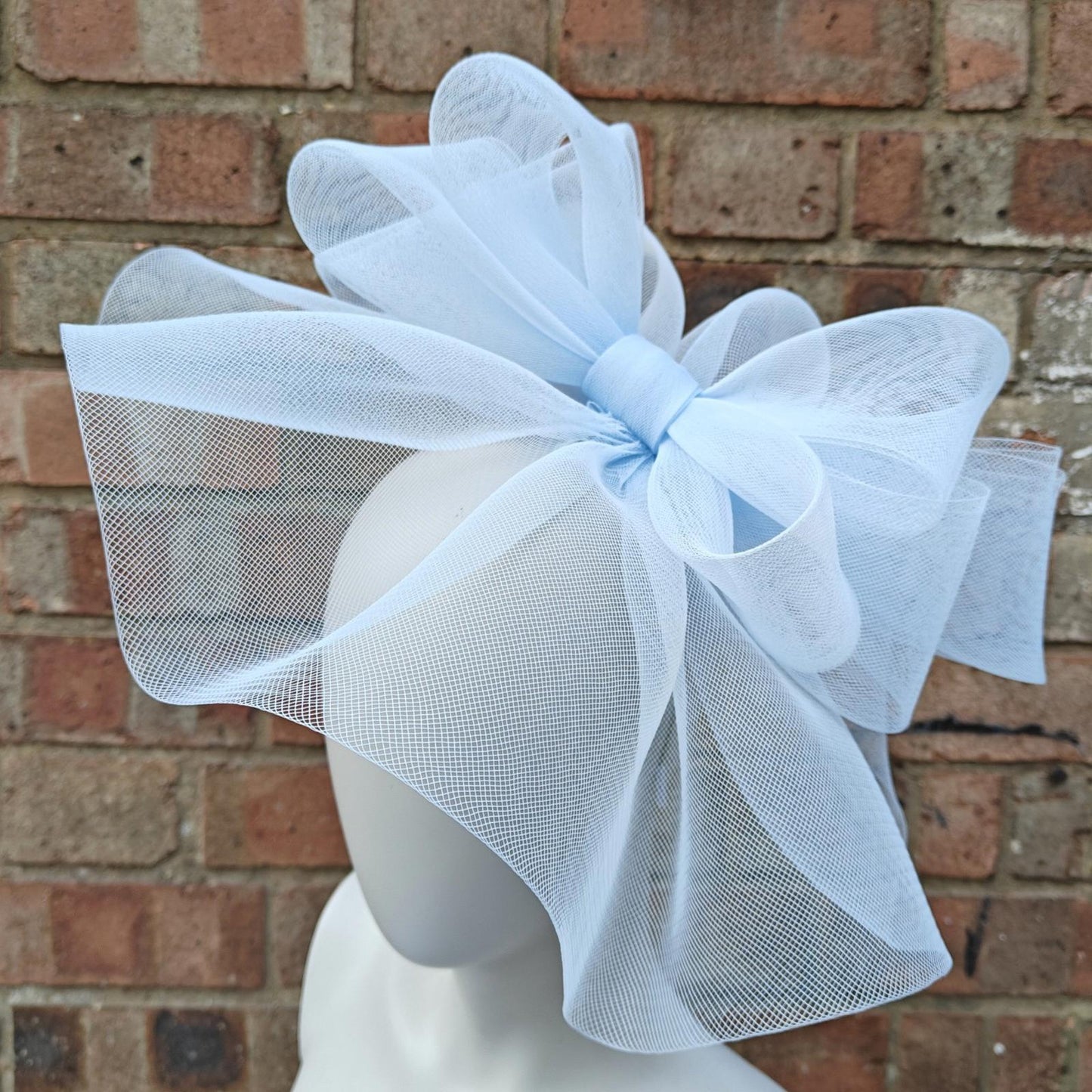 baby blue handmade fascinator millinery headband wedding hat race party