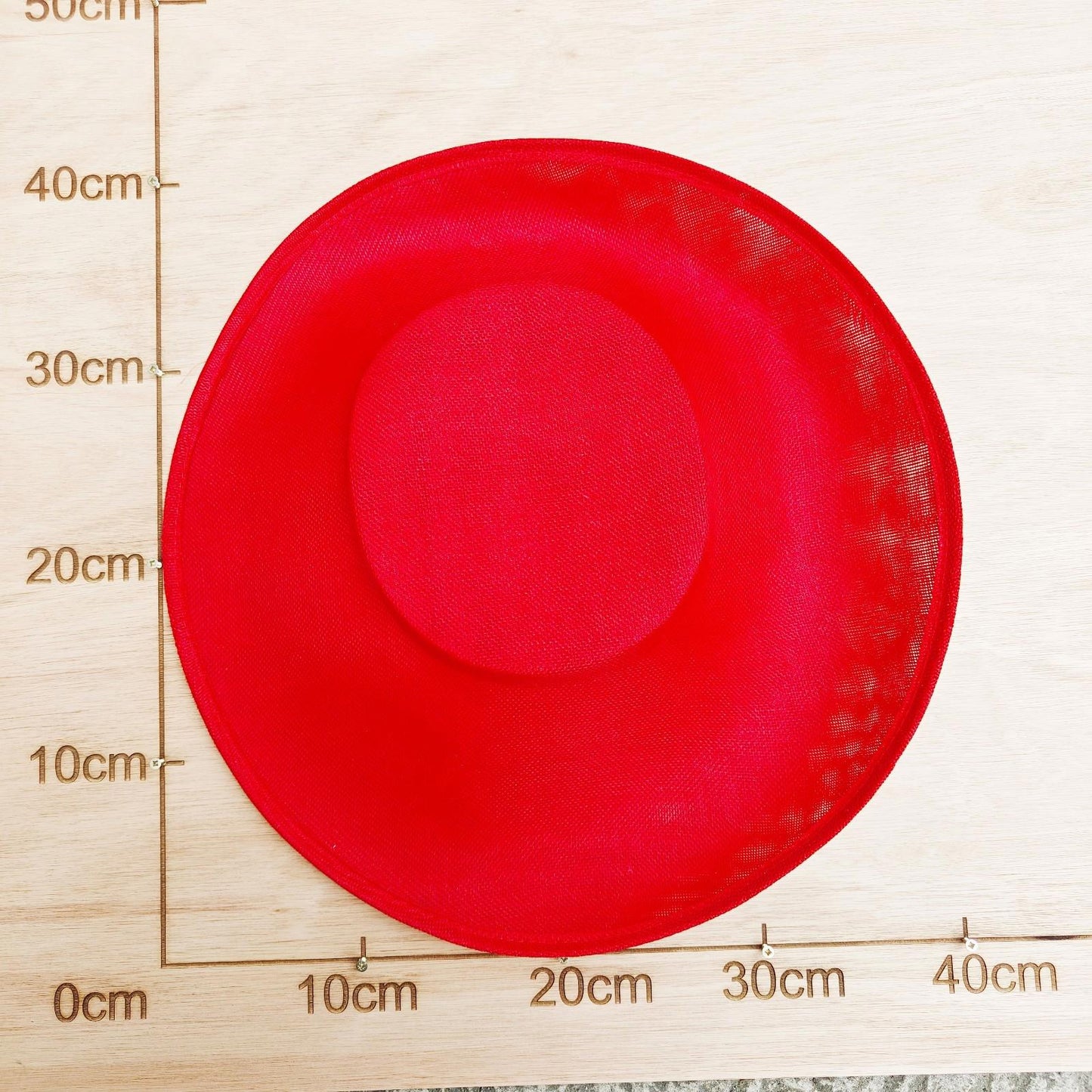 red large wide brim DIY fascinator base wedding hat Kentucky Derby Ascot