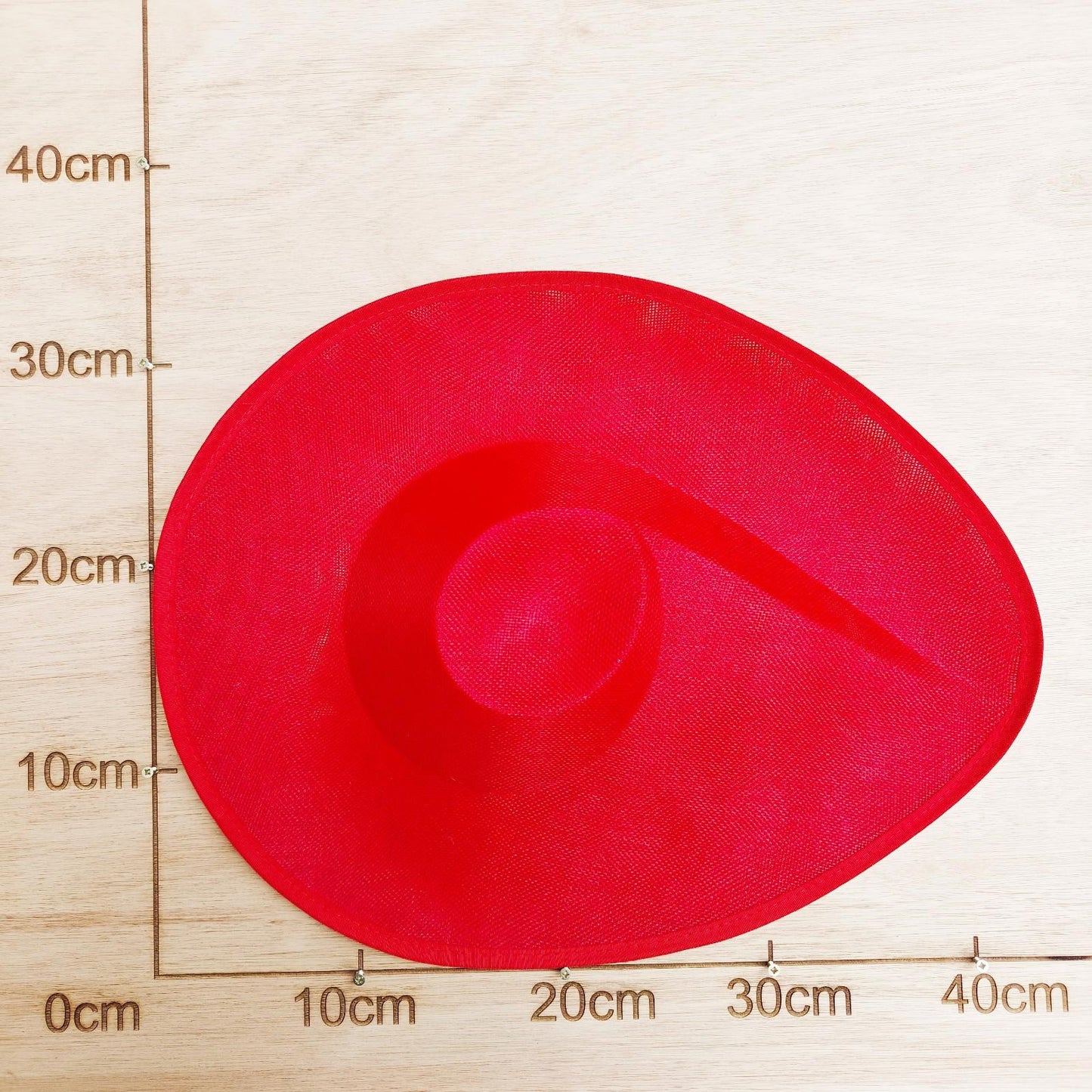 red large wide brim DIY fascinator base wedding hat Kentucky Derby Ascot