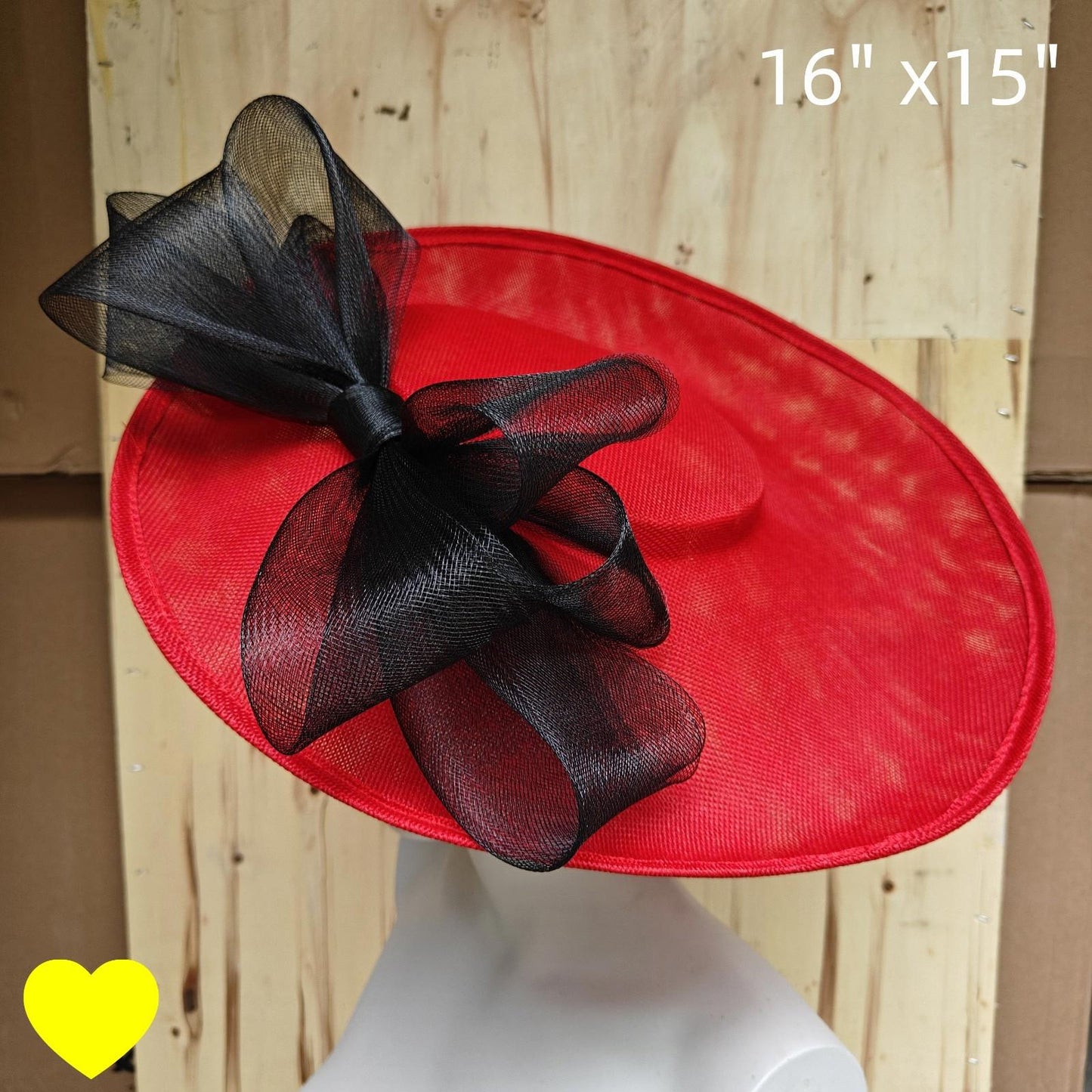 red black fascinator wedding hatinator hat Kentucky Derby Royal Ascot bow