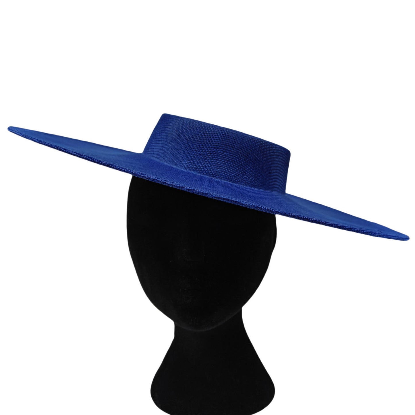 royal blue large wide brim DIY fascinator base wedding hat Kentucky Derby Ascot