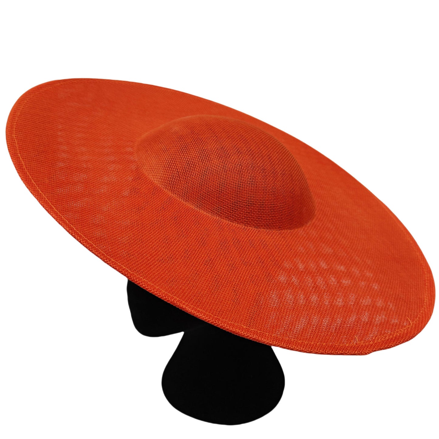 orange large wide brim DIY fascinator base wedding hat Kentucky Derby Ascot