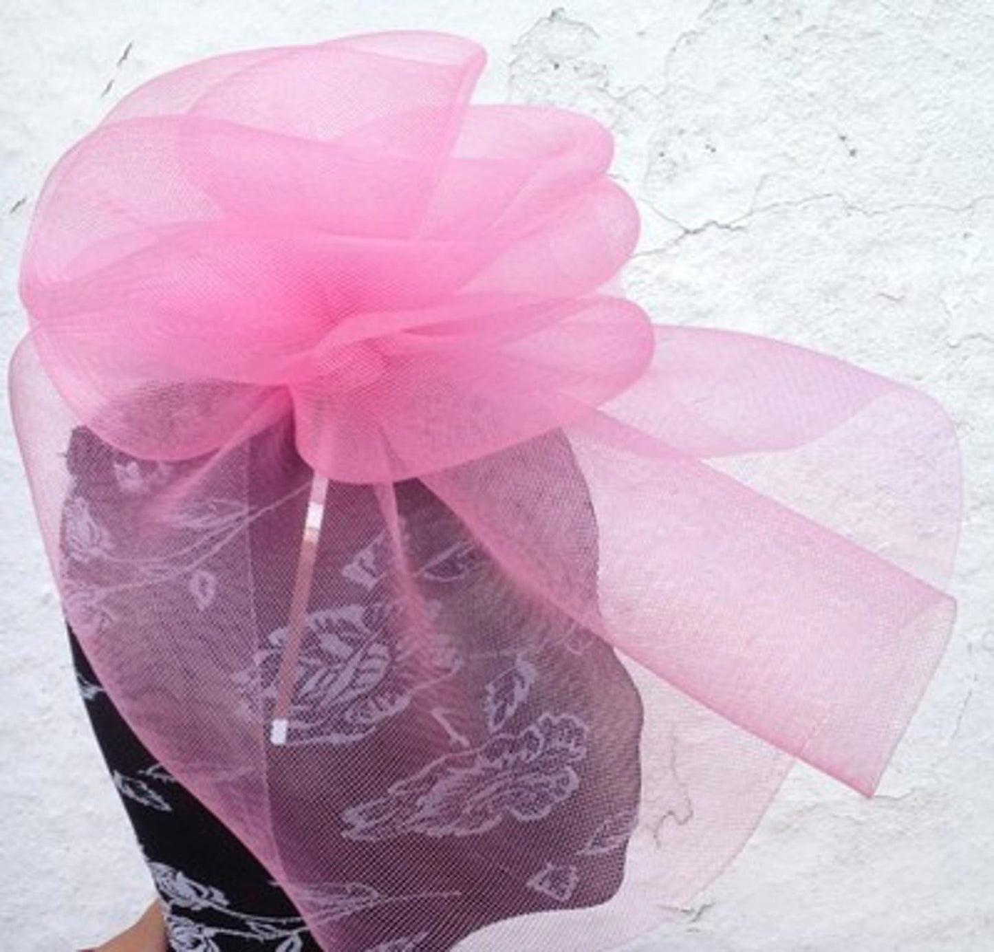 baby pink fascinator millinery burlesque wedding hat ascot race bridal party 1