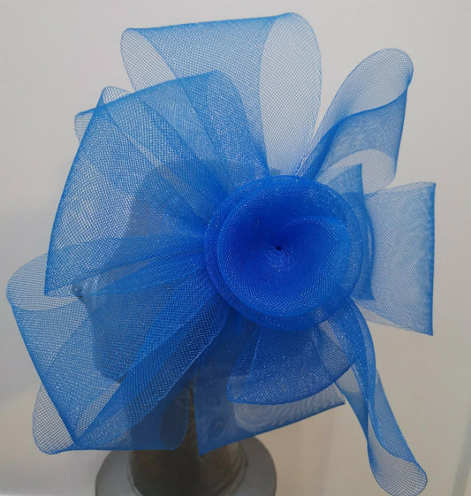 blue fascinator millinery burlesque headband wedding hat hair piece