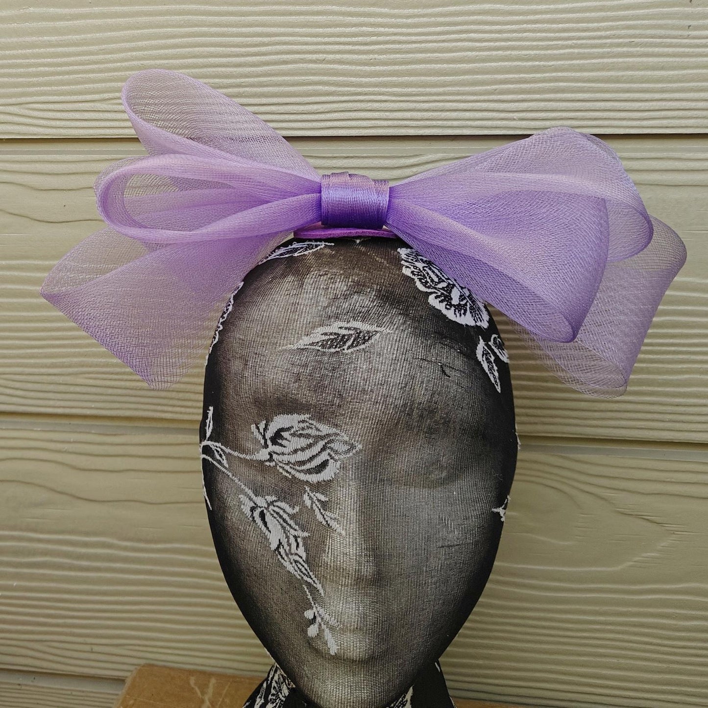 lilac purple bow hair clip brooch fascinator millinery wedding hat race party