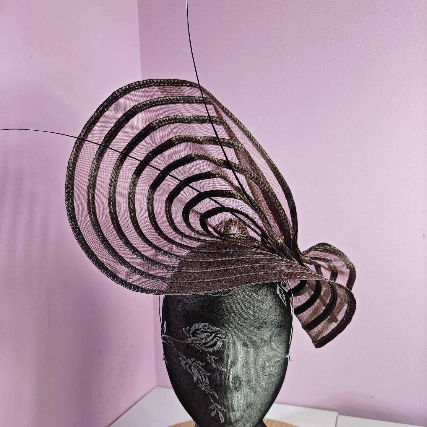 brown ostrich quill spine fascinator wedding hat Kentucky Derby Royal Ascot