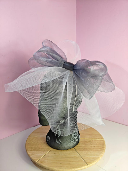 white fascinator millinery headband derby wedding hat ascot race