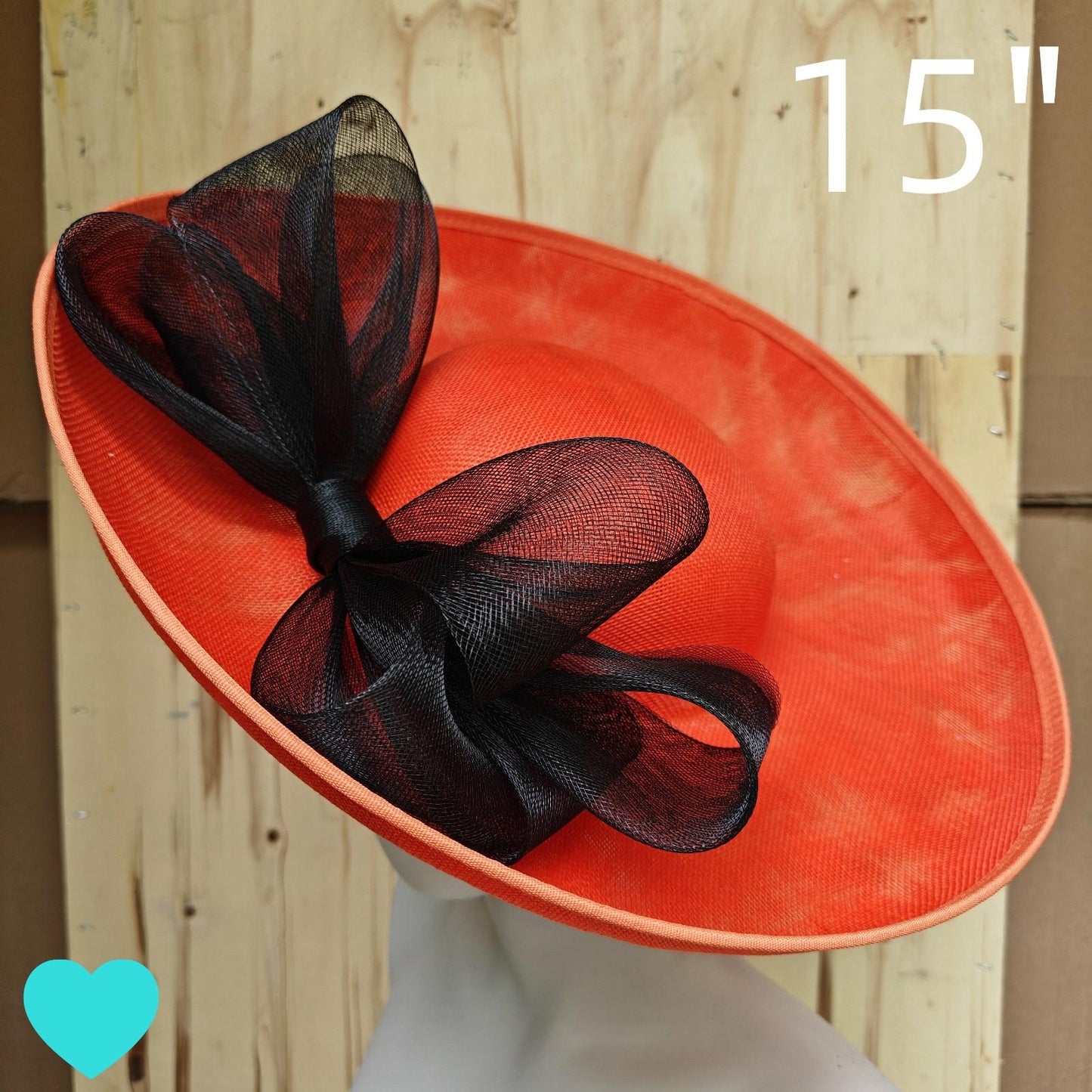 orange black fascinator wedding hatinator hat Kentucky Derby Royal Ascot bow