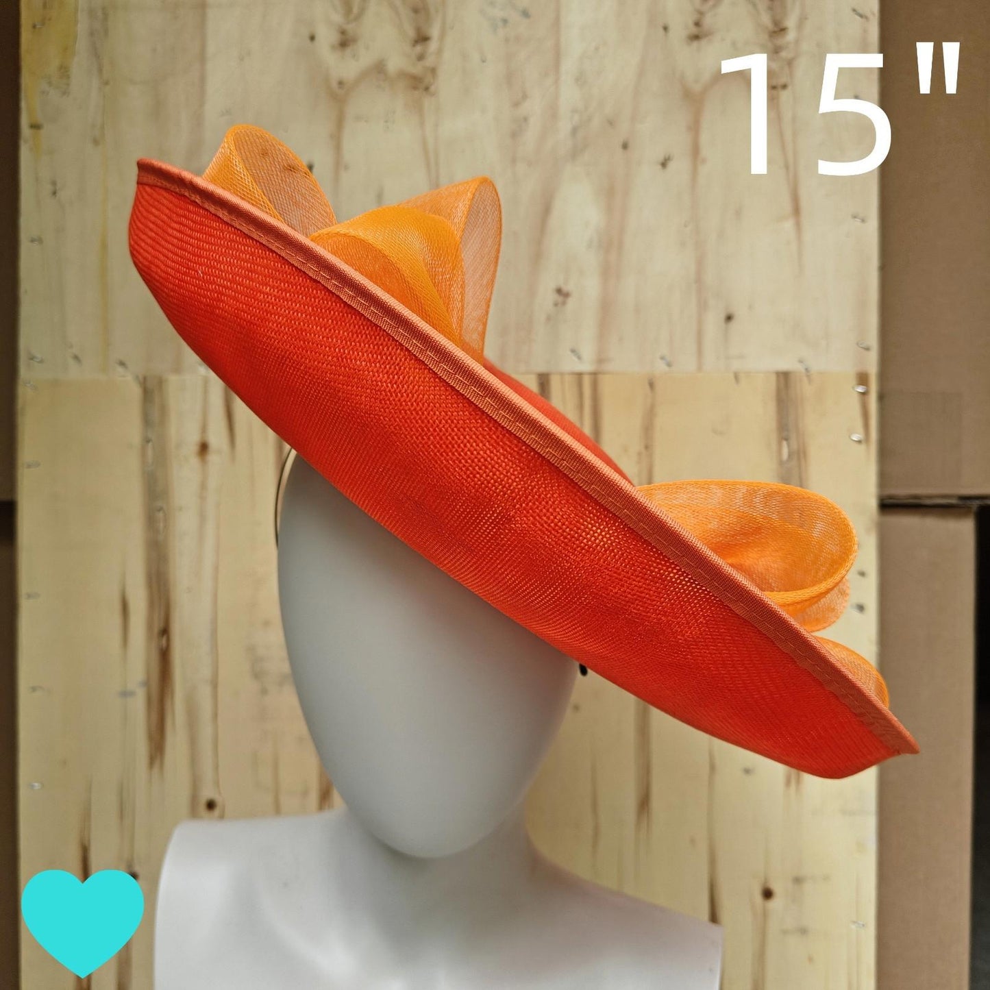 orange fascinator wedding hatinator hat Kentucky Derby Royal Ascot bow