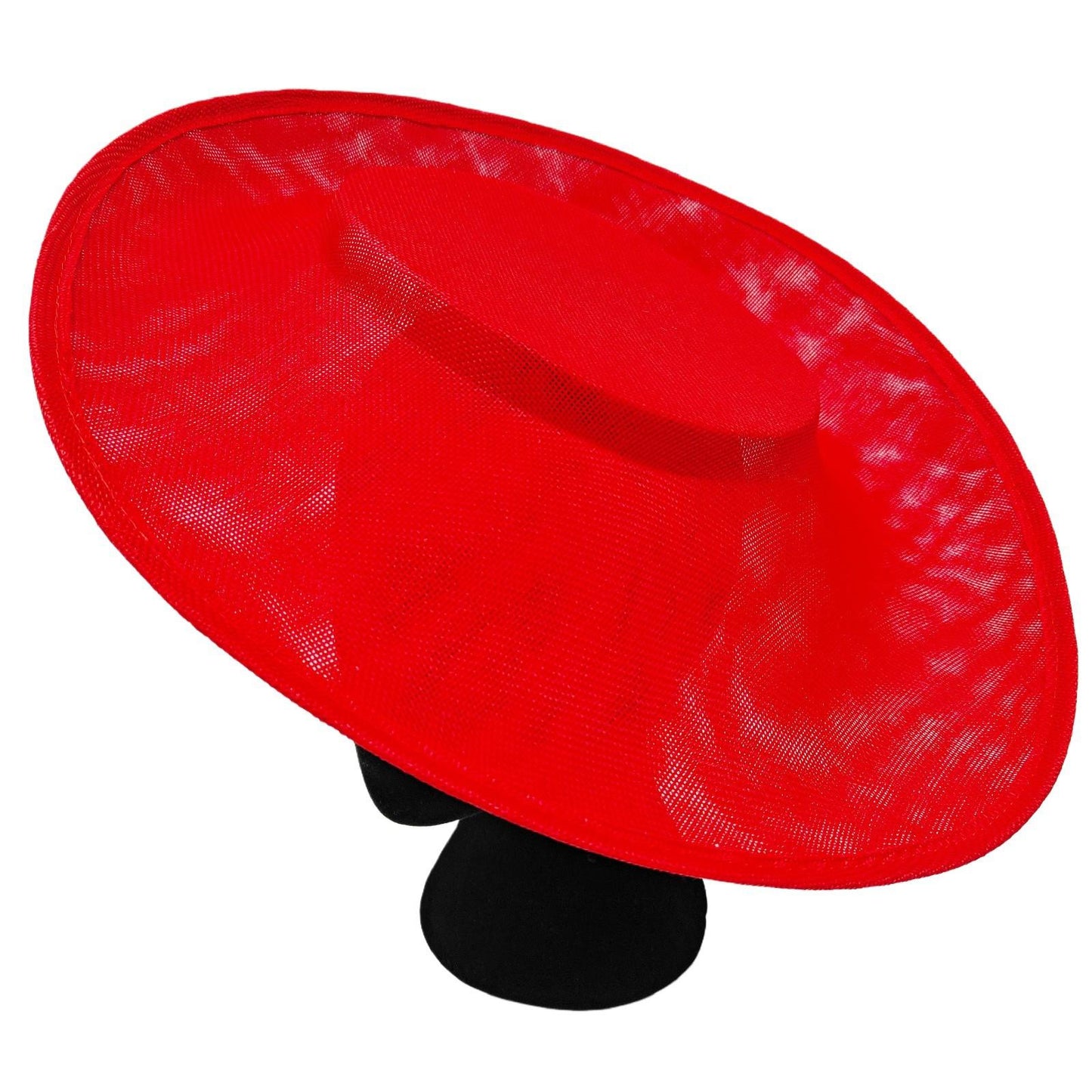 red large wide brim DIY fascinator base wedding hat Kentucky Derby Ascot