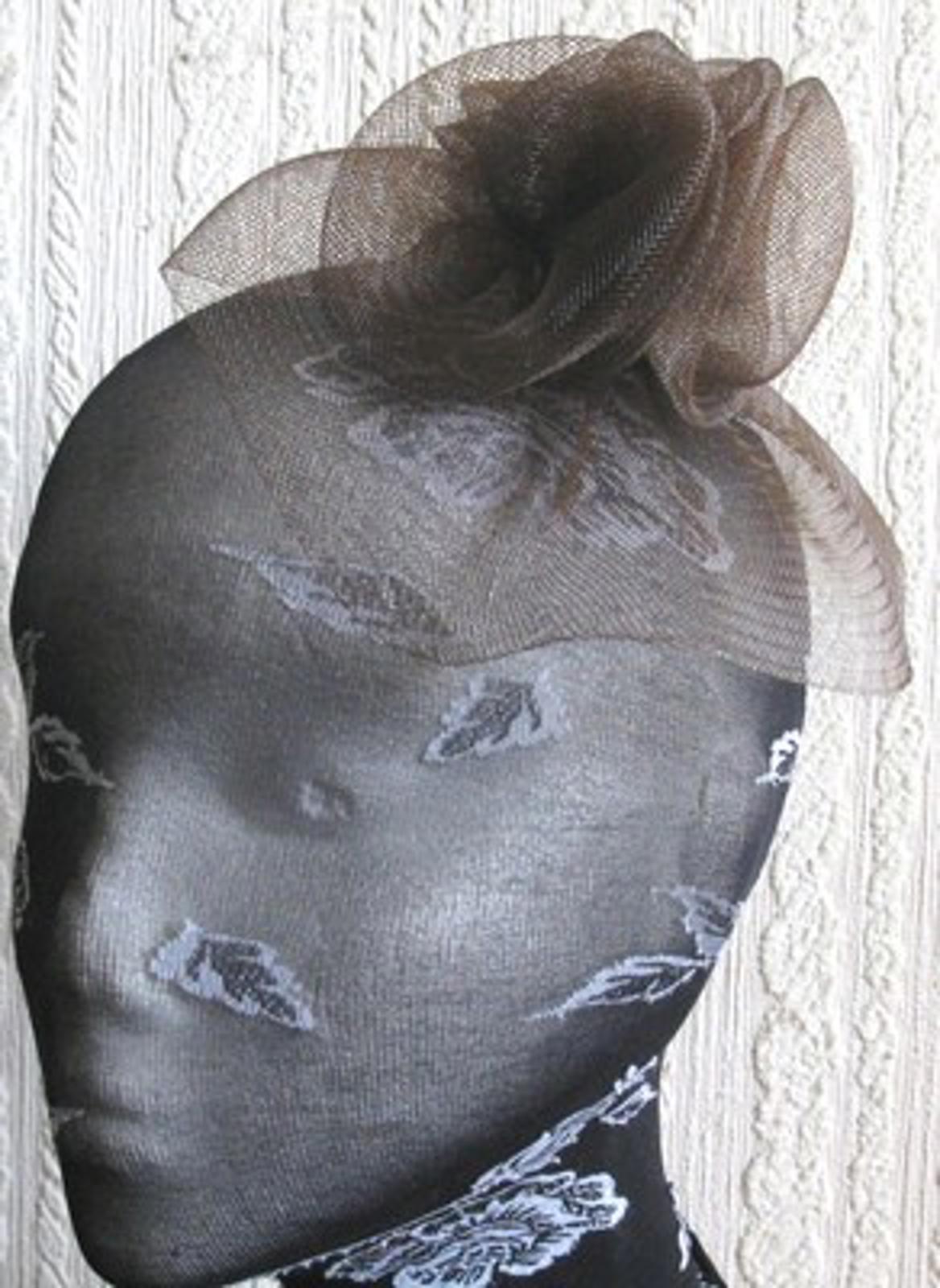 brown flower fascinator millinery  brooch clip wedding hat bridal ascot race