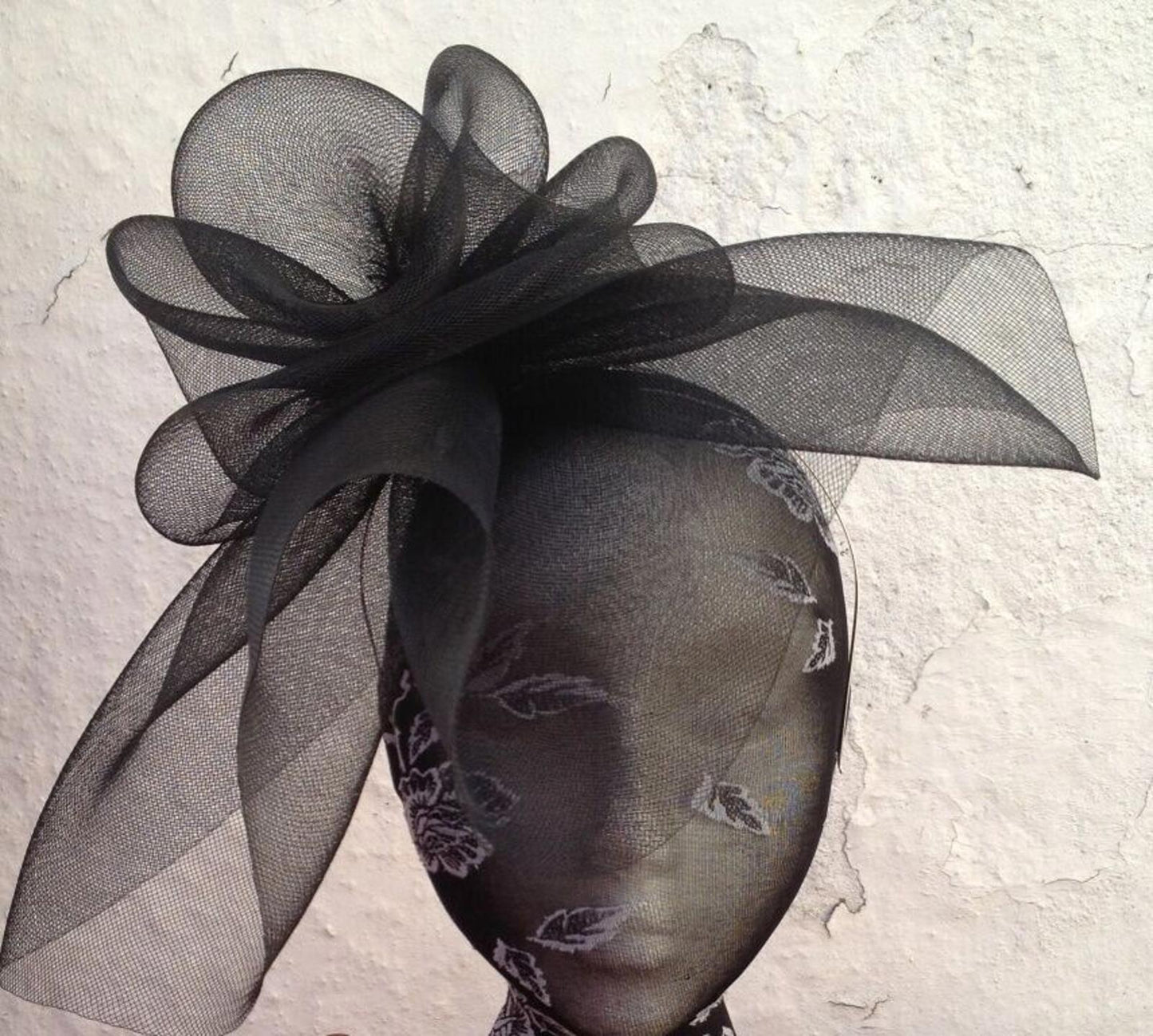 black fascinator millinery burlesque headband wedding hat ascot race