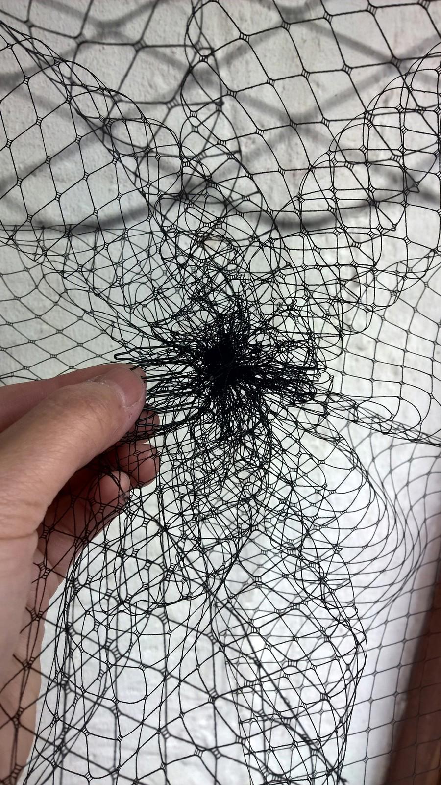 black french veil veiling fascinator wedding bridal funeral hair comb clip race