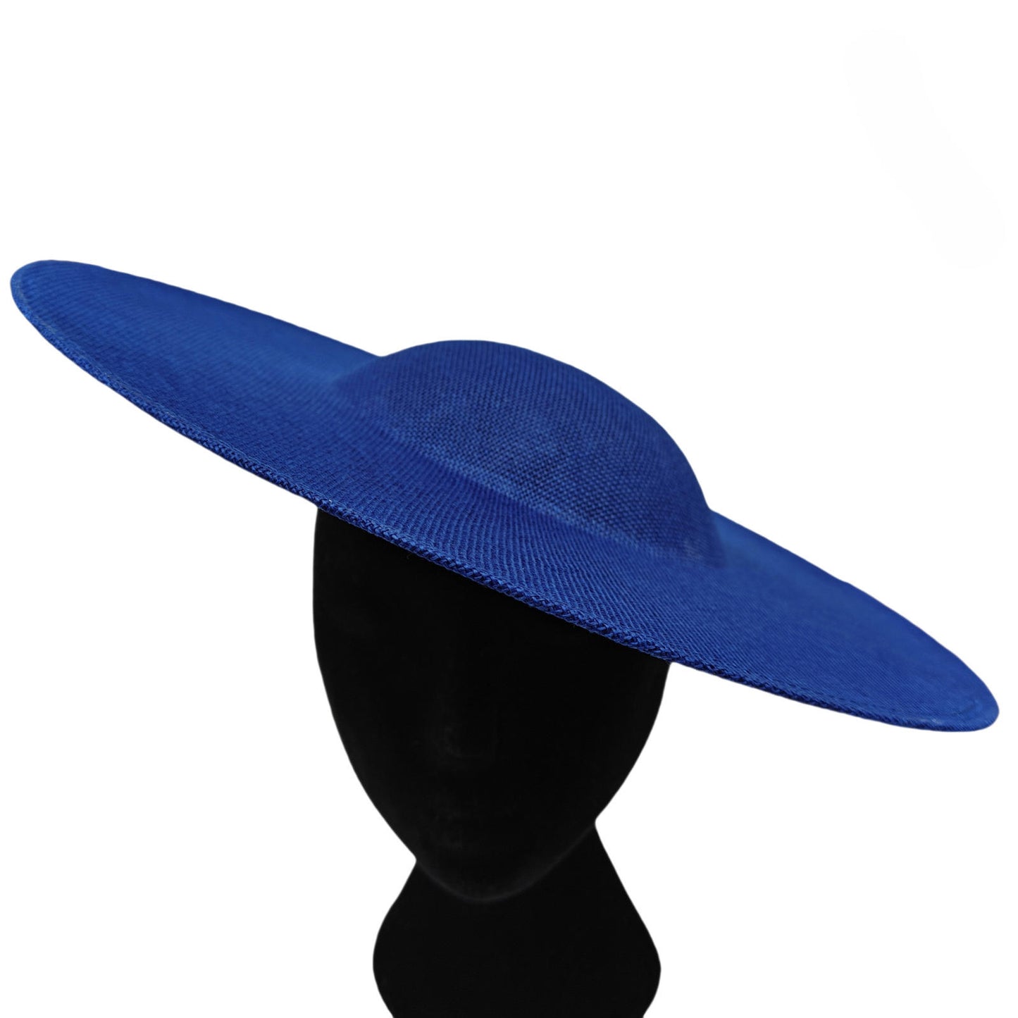 royal blue large wide brim DIY fascinator base wedding hat Kentucky Derby Ascot