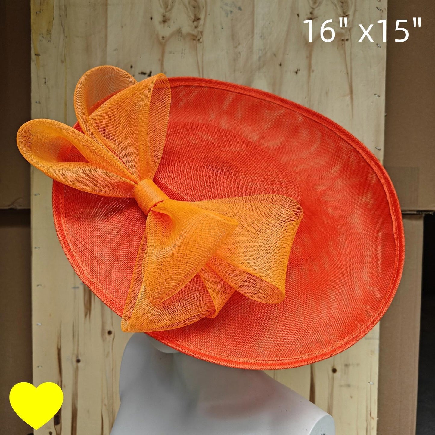 orange fascinator wedding hatinator hat Kentucky Derby Royal Ascot bow