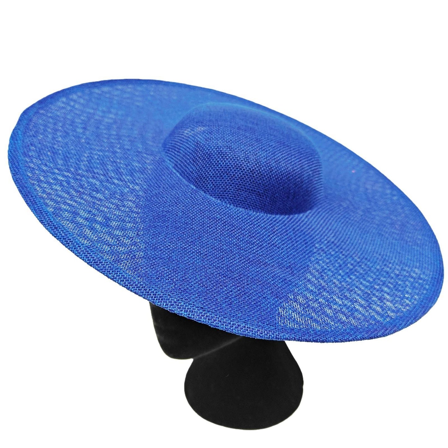 royal blue large wide brim DIY fascinator base wedding hat Kentucky Derby Ascot