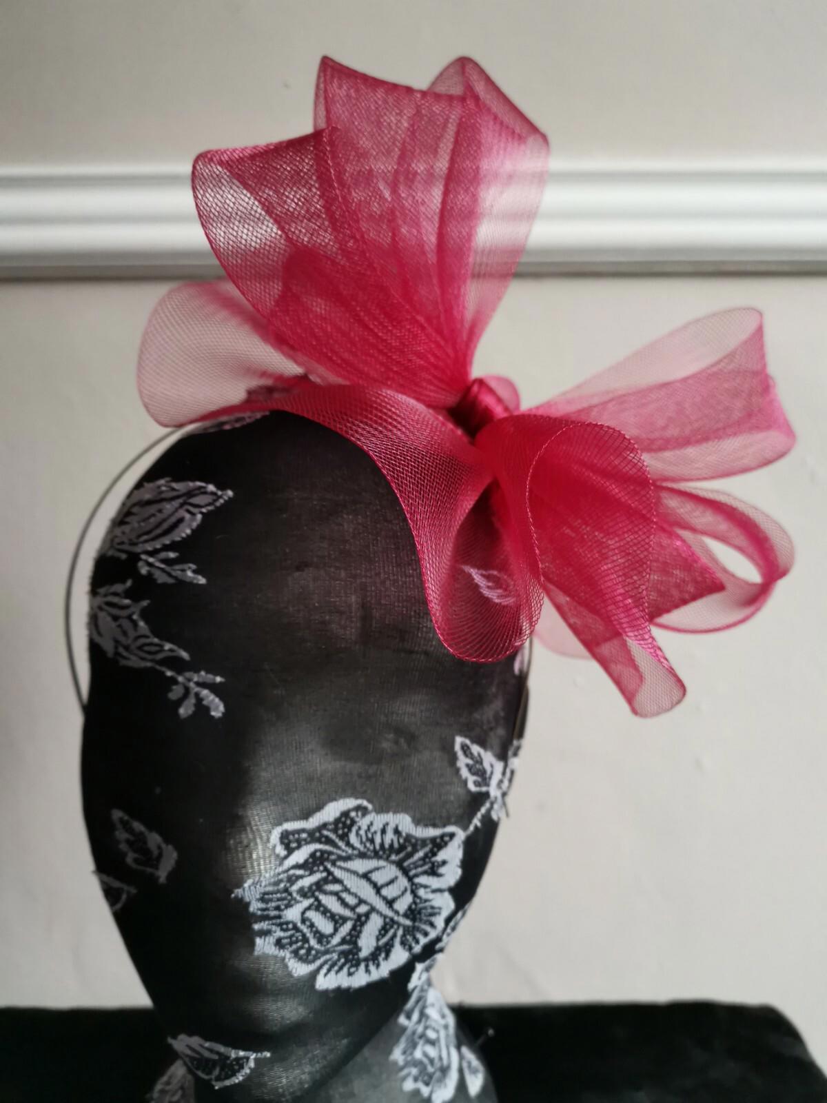 dark red burgundy fascinator millinery burlesque headband wedding hat hair piece