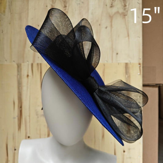 blue black fascinator wedding hatinator hat Kentucky Derby Royal Ascot bow