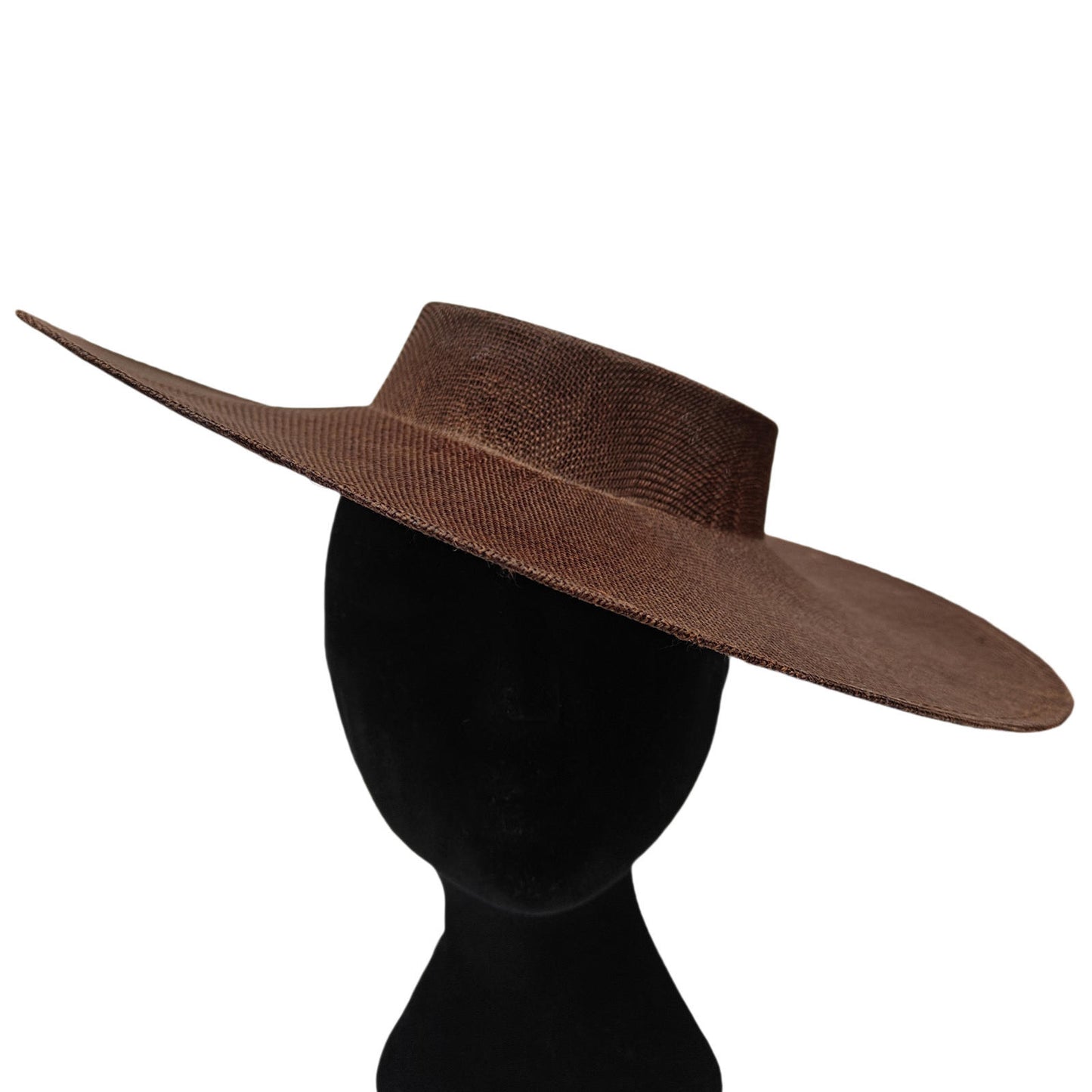 dark brown large wide brim DIY fascinator base wedding hat Kentucky Derby Ascot