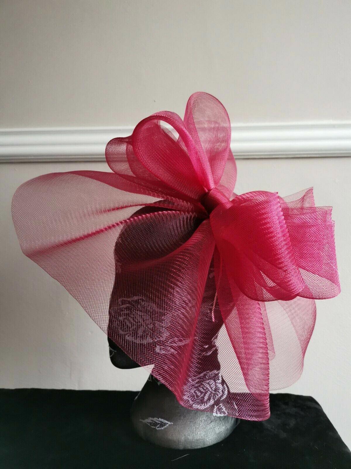 dark red headband crin fascinator millinery hat wedding ascot