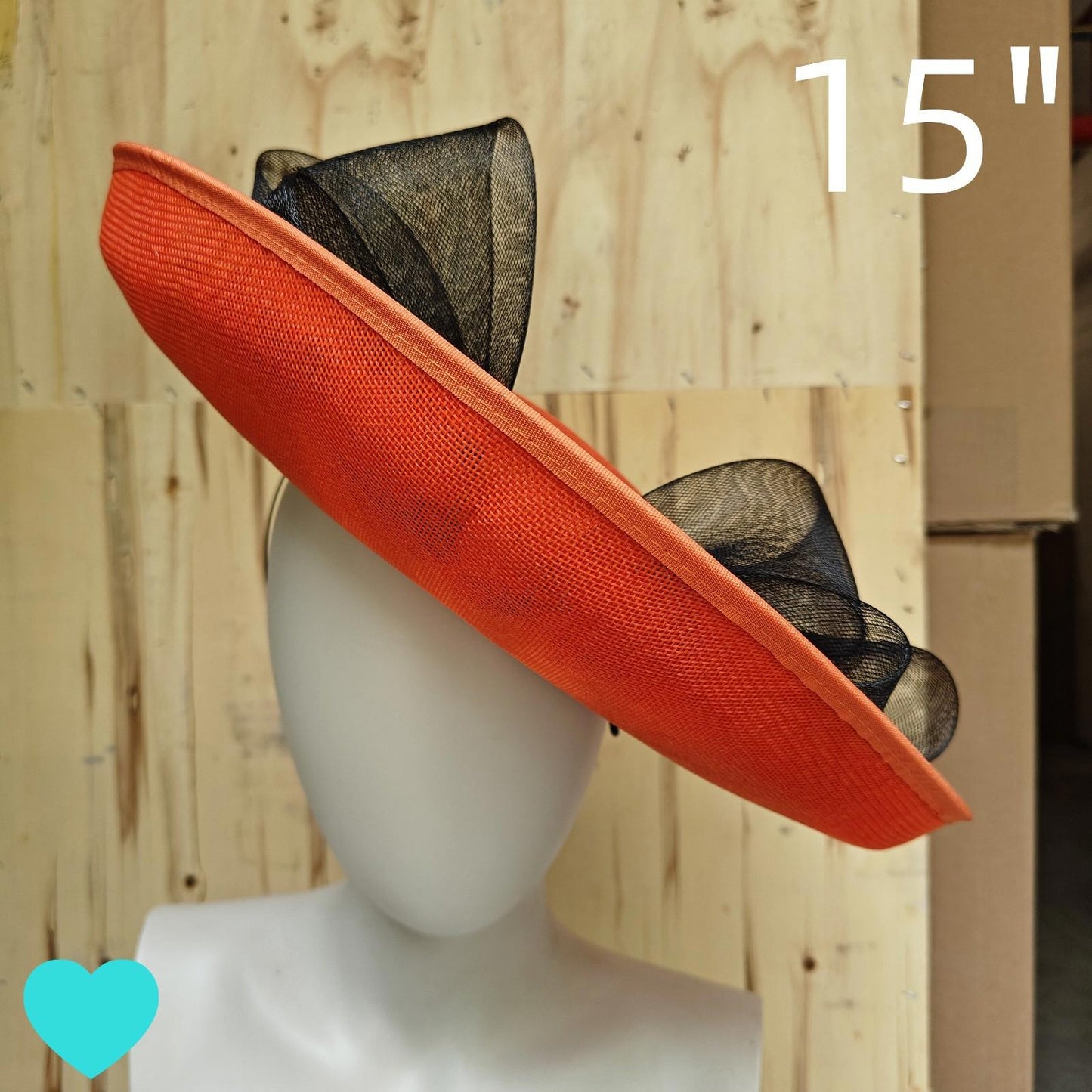 orange black fascinator wedding hatinator hat Kentucky Derby Royal Ascot bow