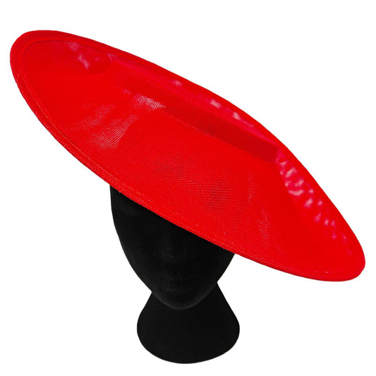 red large wide brim DIY fascinator base wedding hat Kentucky Derby Ascot