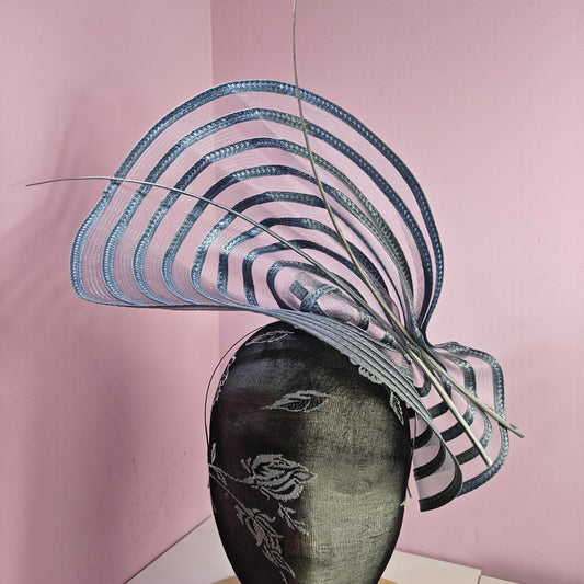 grey ostrich quill spine fascinator wedding hat Kentucky Derby Royal Ascot