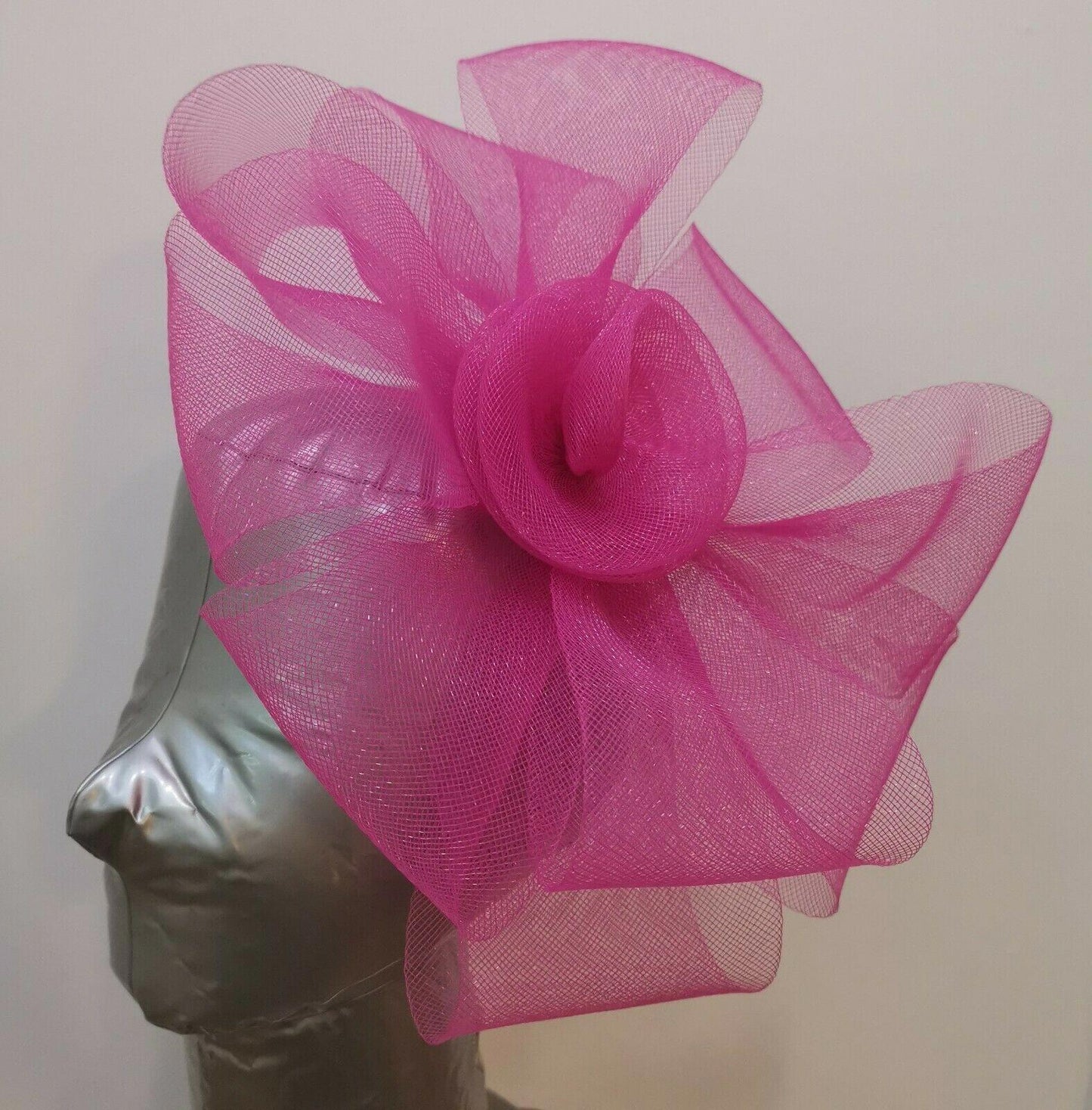 pink fascinator millinery burlesque wedding hat ascot race bridal British