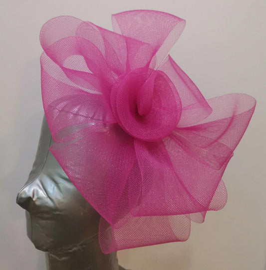 pink fascinator millinery burlesque wedding hat ascot race bridal British