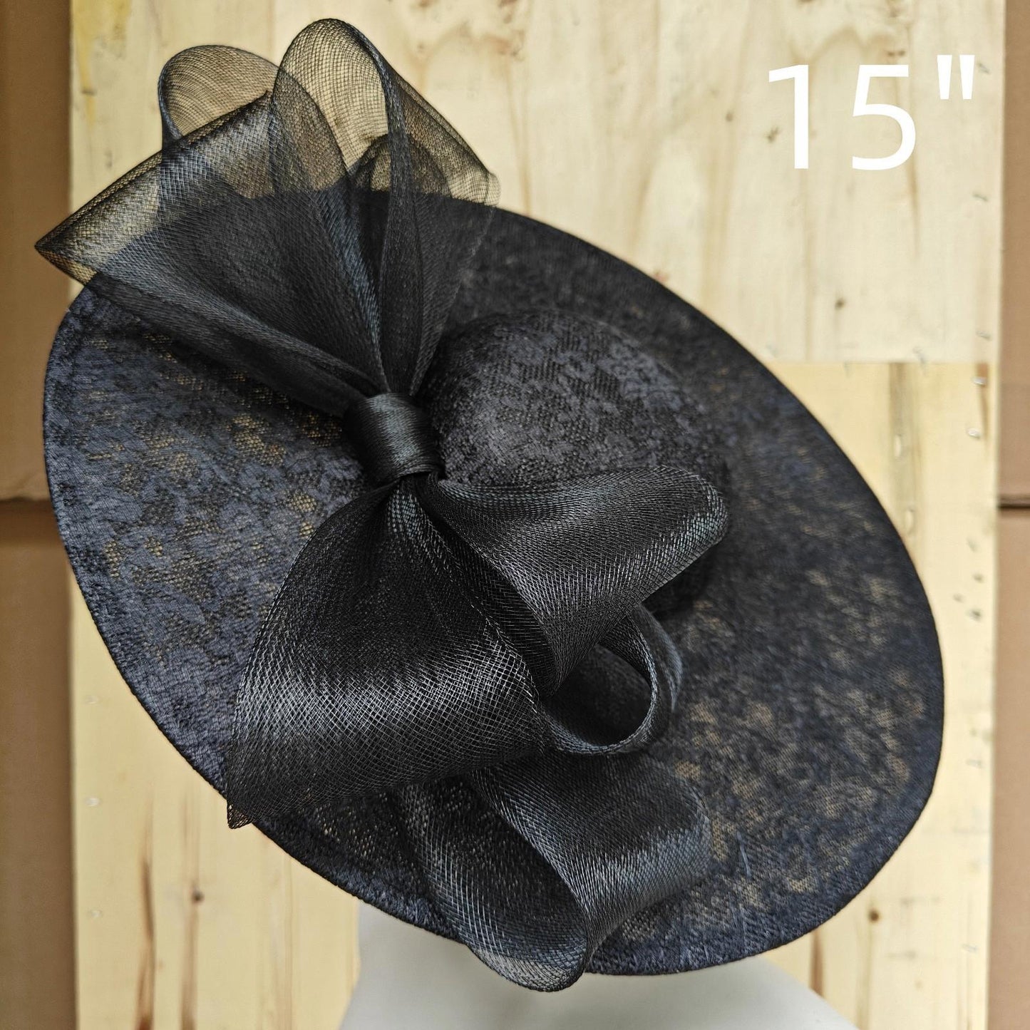 black lace fascinator wedding hatinator hat Kentucky Derby Royal Ascot bow