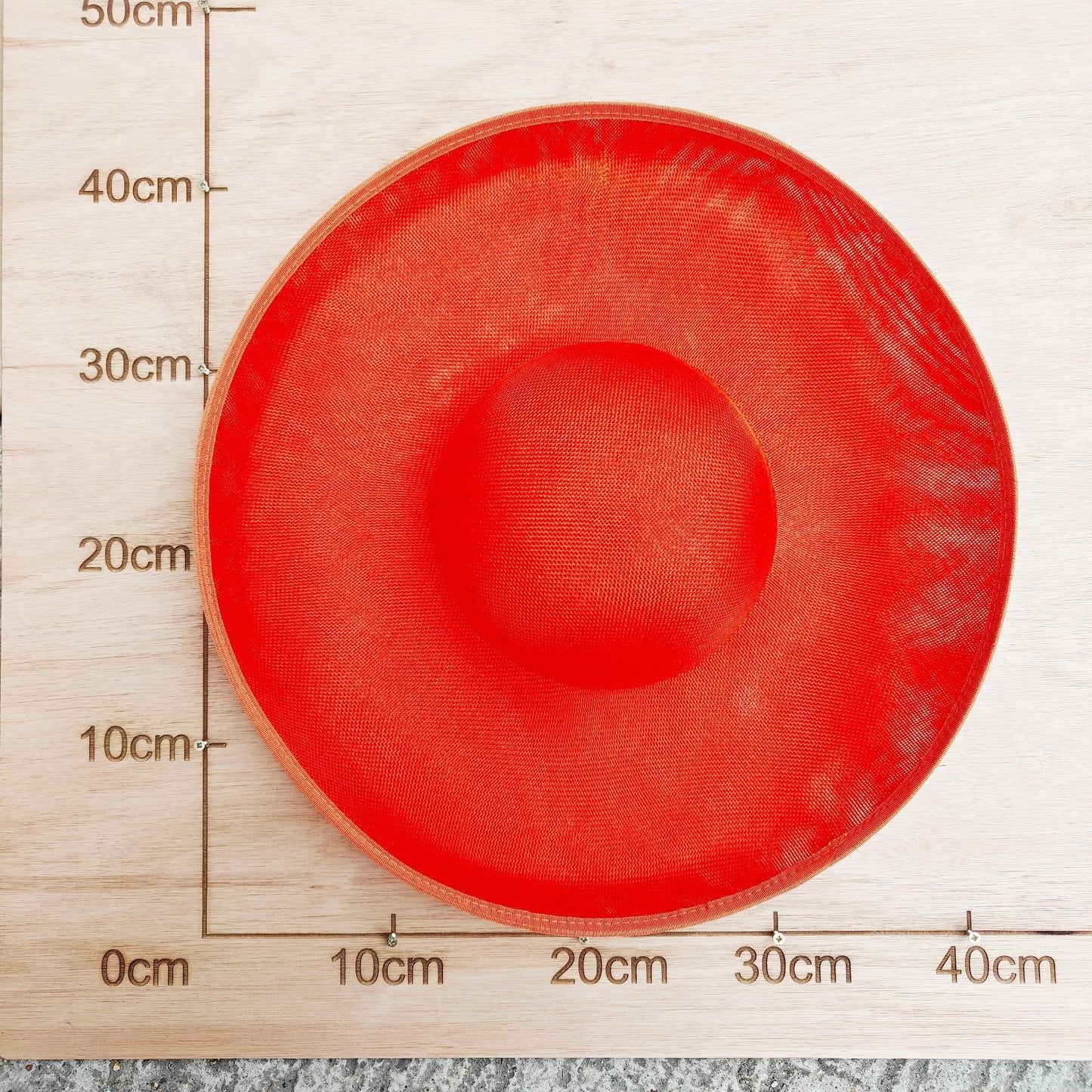 orange large wide brim DIY fascinator base wedding hat Kentucky Derby Ascot