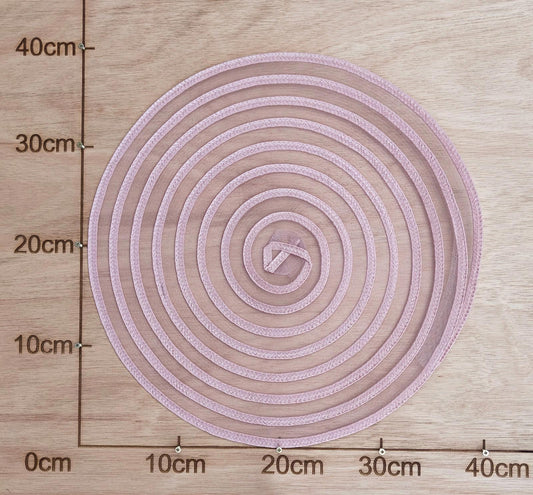 dusky pink large DIY crinoline straw fascinator craft base disc wedding hat