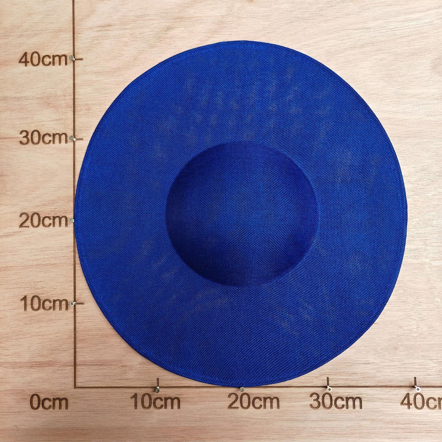 royal blue large wide brim DIY fascinator base wedding hat Kentucky Derby Ascot