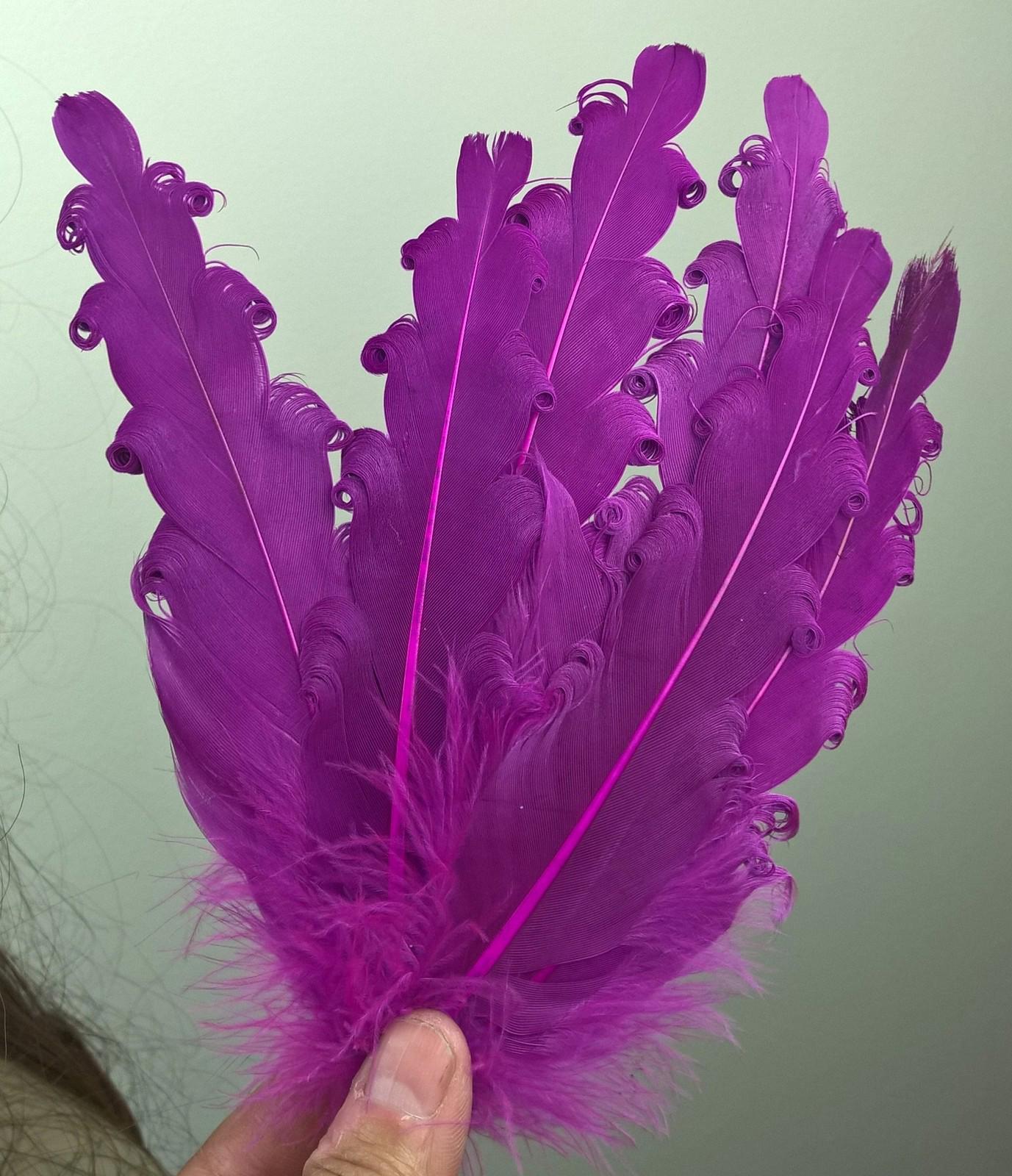 purple feather fascinator millinery hair clip wedding piece ascot race dance