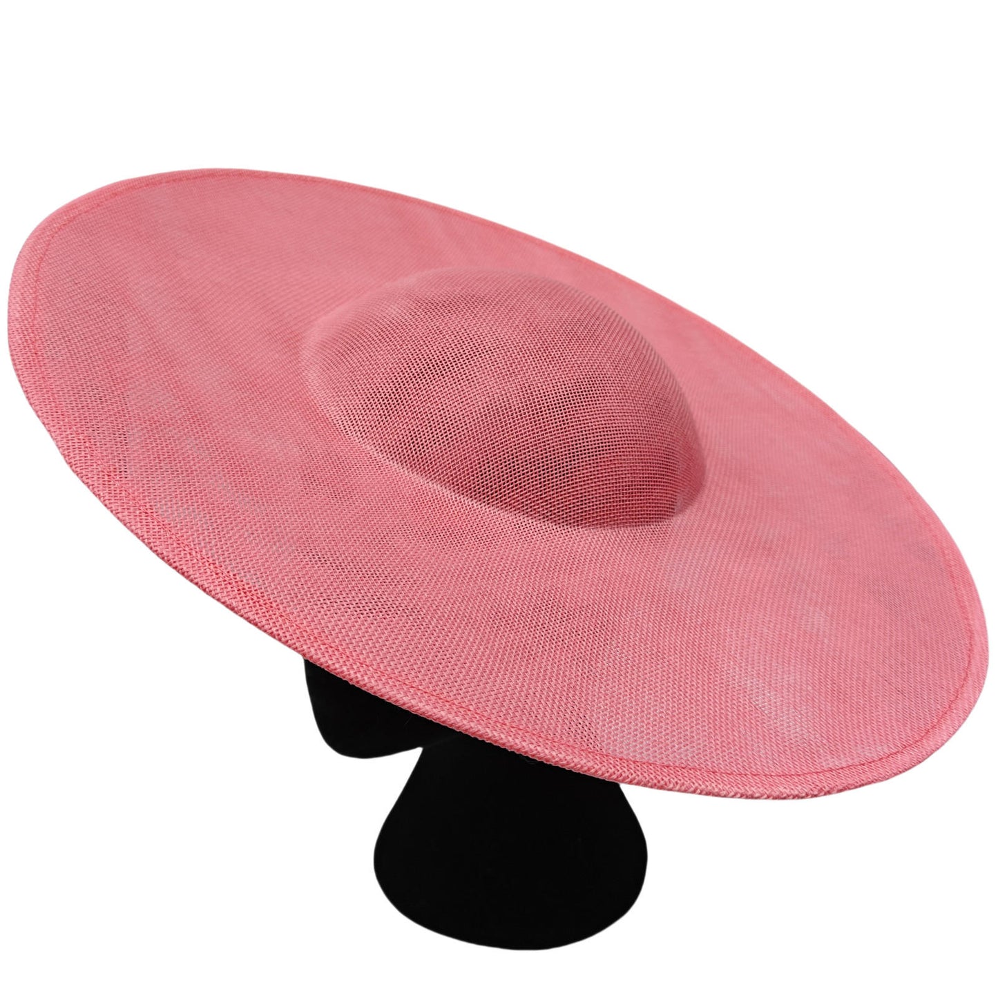 coral pink large wide brim DIY fascinator base wedding hat Kentucky Derby Ascot