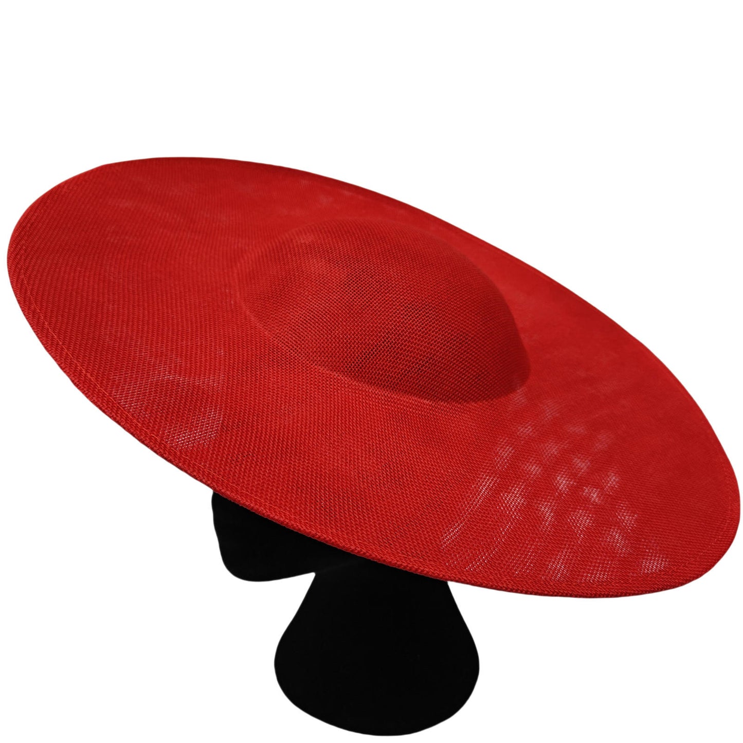 red large wide brim DIY fascinator base wedding hat Kentucky Derby Ascot