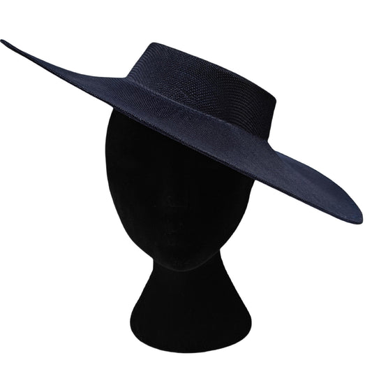 navy large DIY fascinator base wedding hat Kentucky Derby Royal Ascot