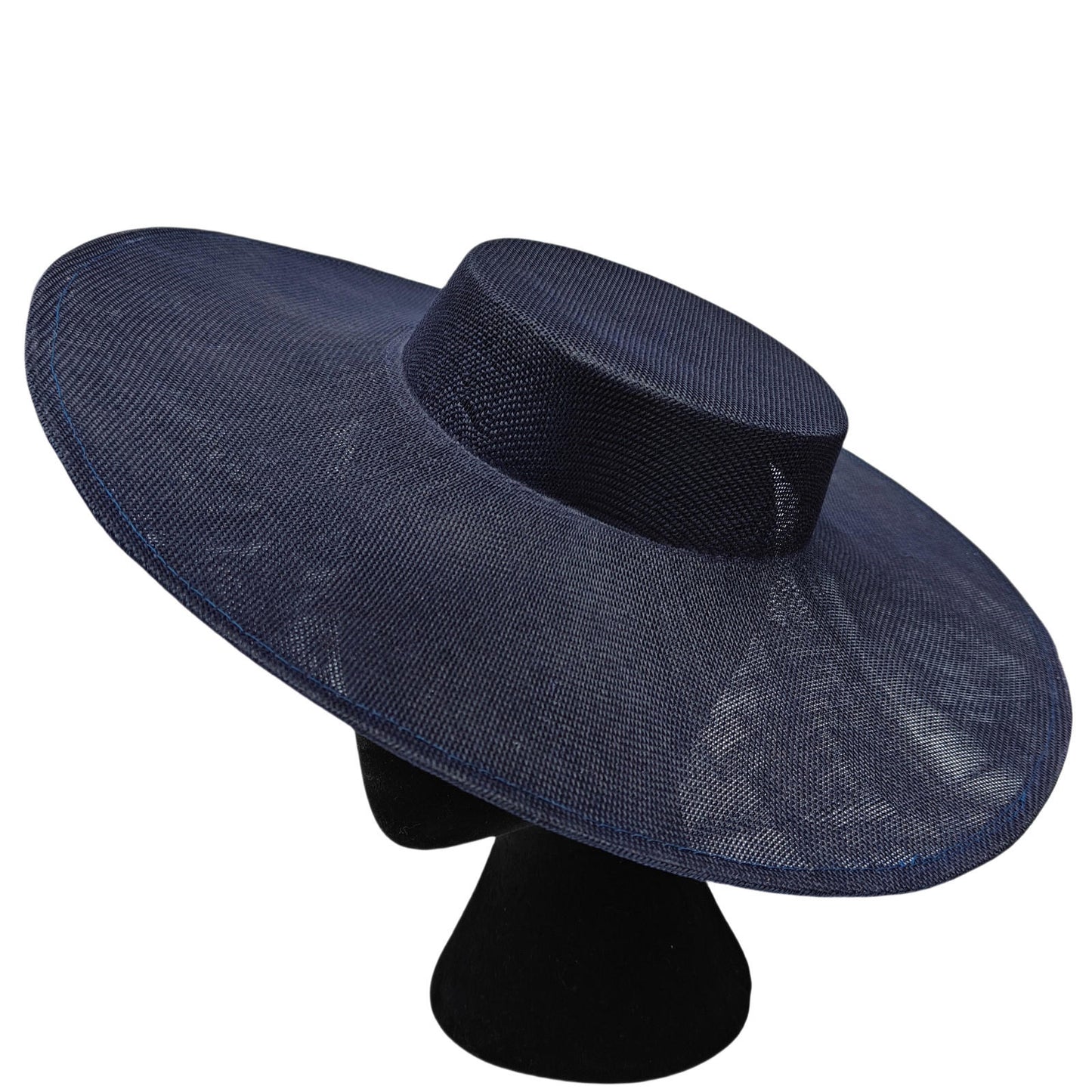 navy large DIY fascinator base wedding hat Kentucky Derby Royal Ascot