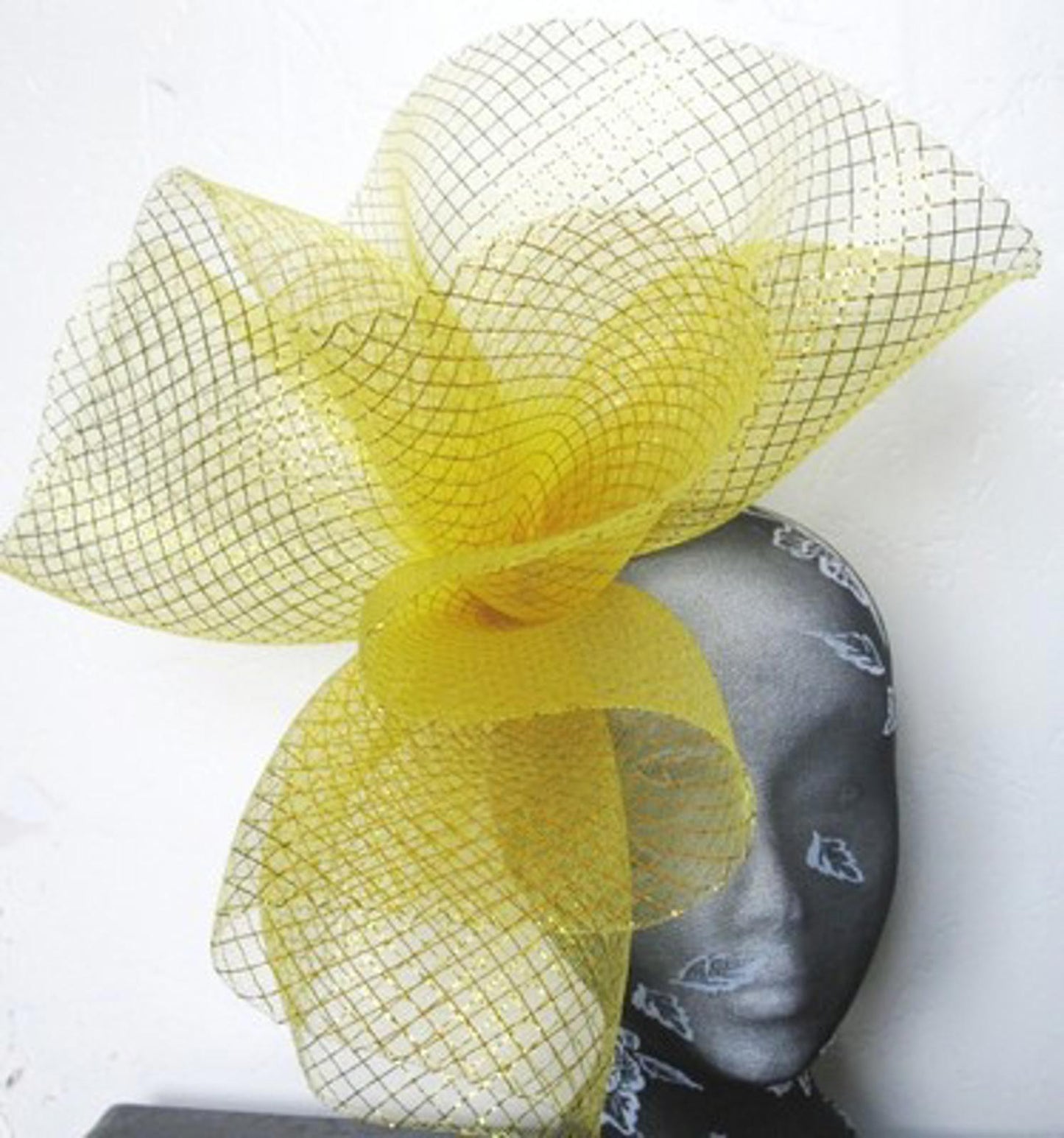 gold feather fascinator millinery burlesque headband wedding hat hair piece 1