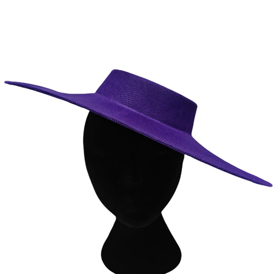 purple large DIY fascinator base wedding hat Kentucky Derby Royal Ascot