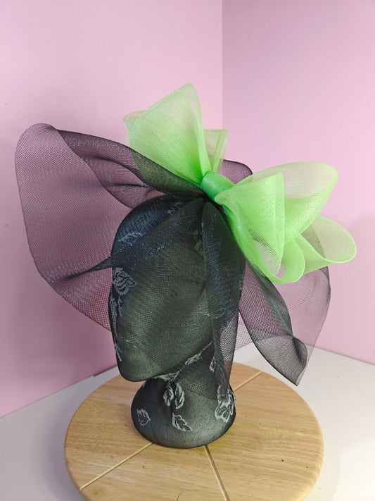 black green fascinator millinery headband derby wedding hat ascot race