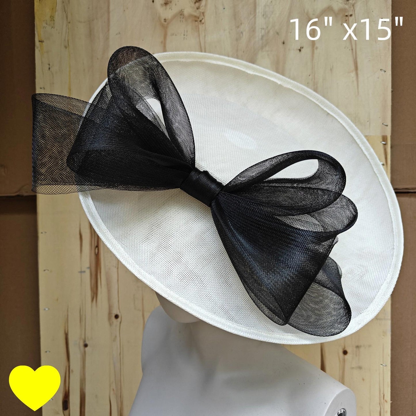 ivory black fascinator wedding hatinator hat Kentucky Derby Royal Ascot bow