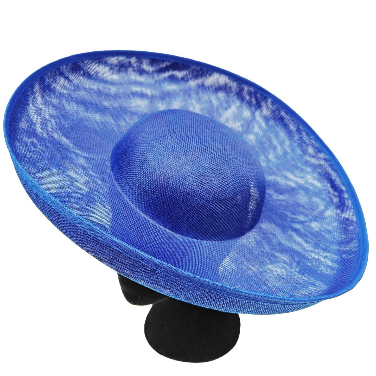 royal blue large wide brim DIY fascinator base wedding hat Kentucky Derby Ascot