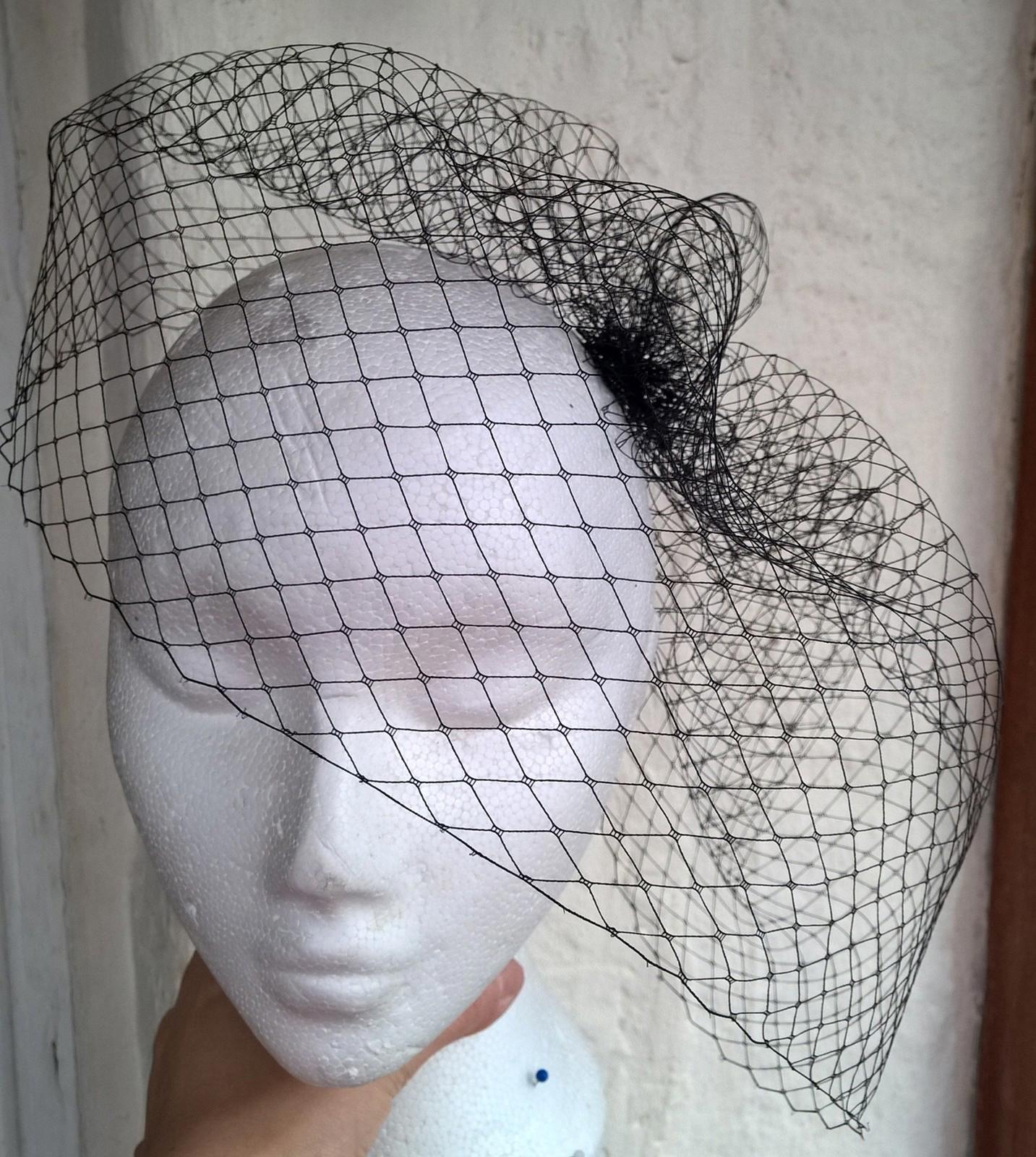 black french veil veiling fascinator wedding bridal funeral hair comb clip race