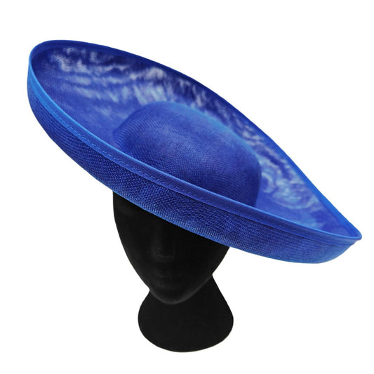 royal blue large wide brim DIY fascinator base wedding hat Kentucky Derby Ascot