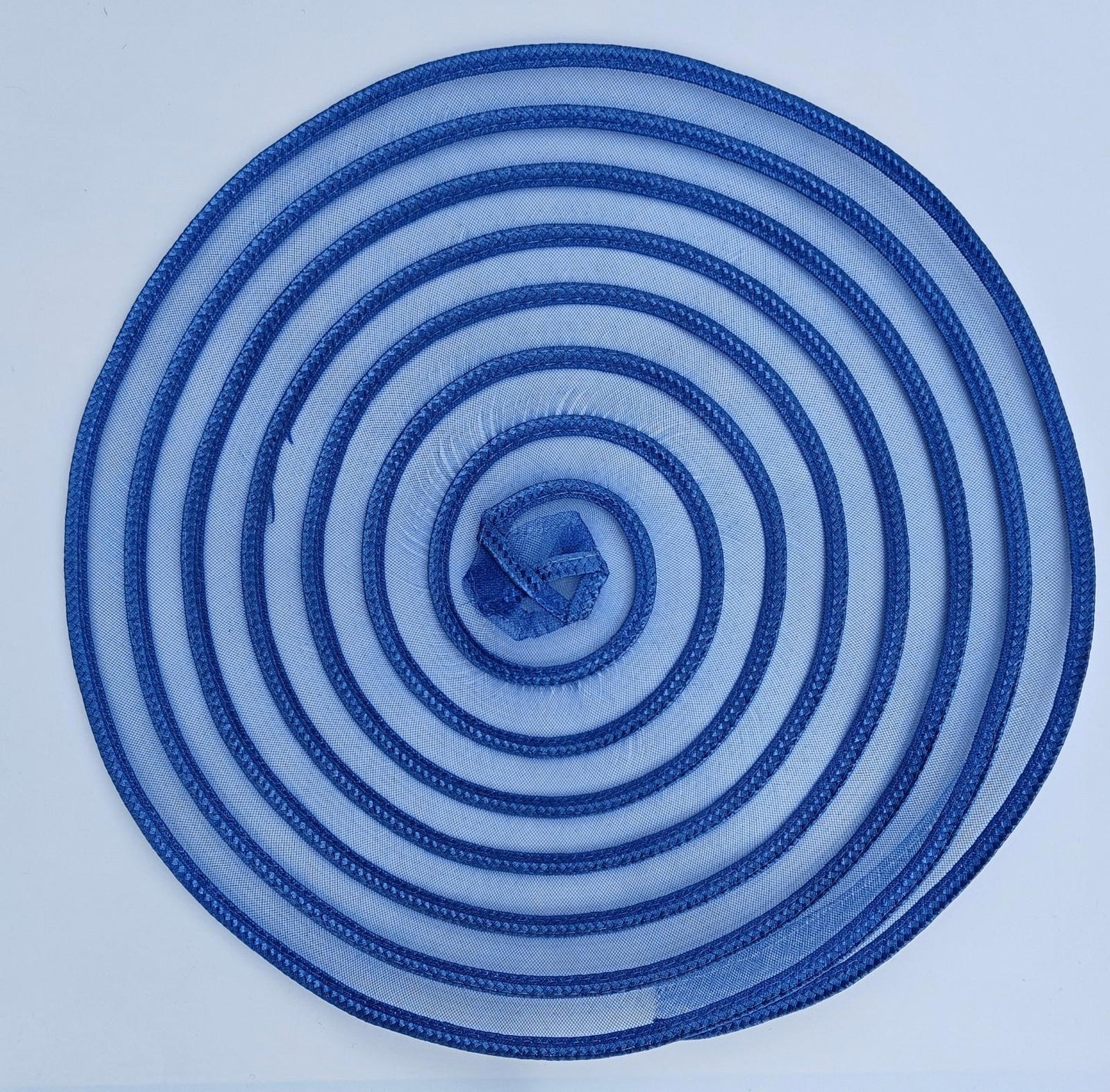 dark blue large DIY crinoline straw fascinator craft base disc wedding hat