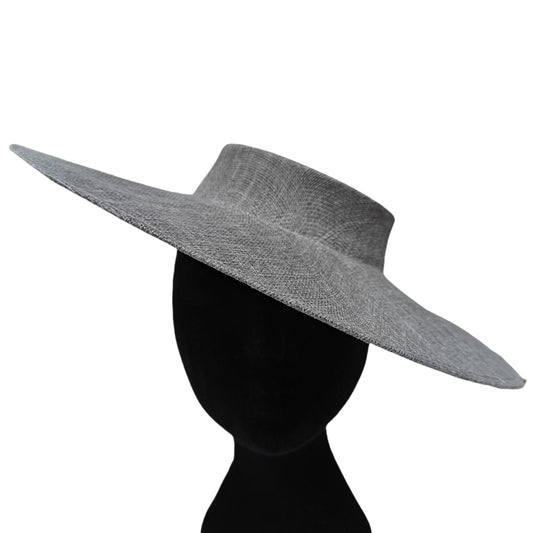 grey large wide brim DIY fascinator base wedding hat Kentucky Derby Ascot
