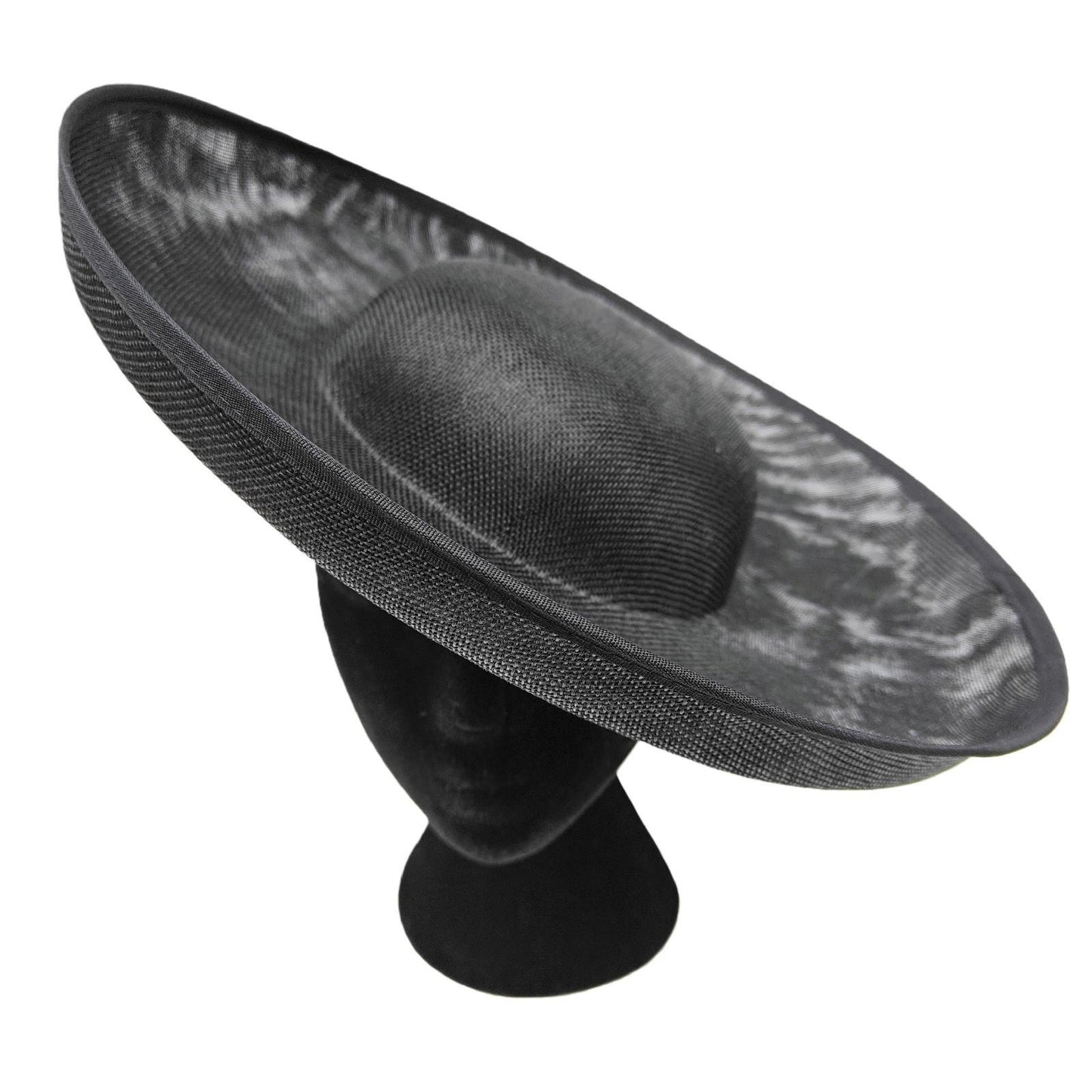 black large wide brim DIY fascinator base wedding hat Kentucky Derby Ascot